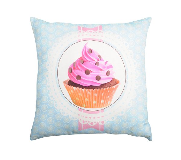 Perna turcoaz cupcake roz Chantilly2 50x50 cm