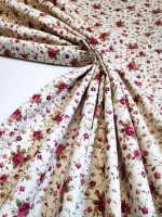 draperie clasica floricele rosii Rococo