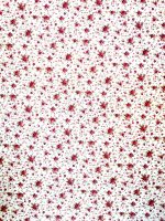 floricele rosii draperie bumbac Rococo