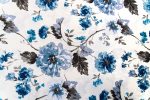 draperie albastra flori bej