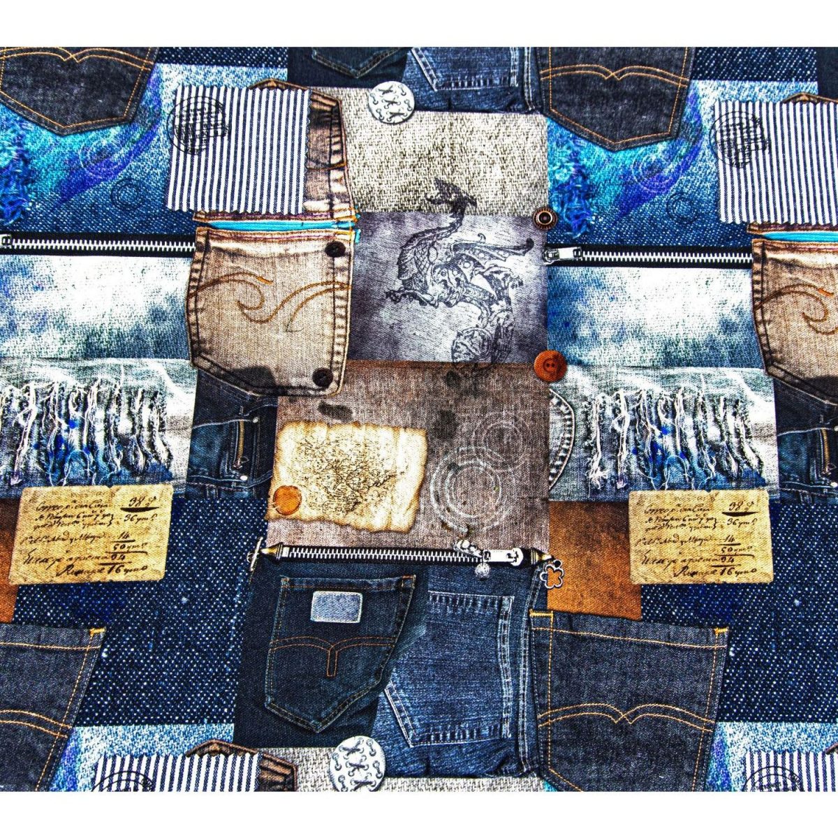 tapiterie jeans bumbac Tahiti