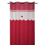 draperie rosie bumbac rustice confectionate Lyna Rouge