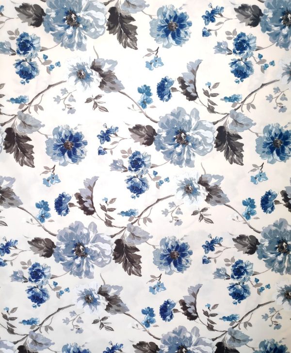 draperie bej flori albastre Goya 02
